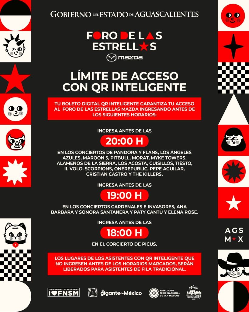 horarios de entrada con QR